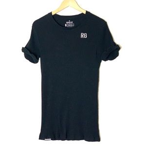 Raw Gear | RG black short sleeve ribbed longline tee shirt size large